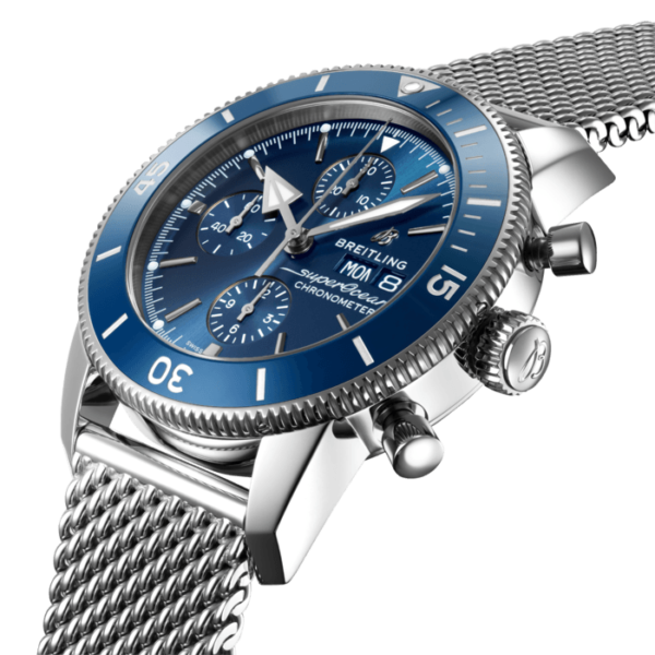 BREITLING SUPEROCEAN HERITAGE CHRONOGRAPH 44 AUTOMATIC MECHANICAL 44 MM STAINLESS STEEL BLUE