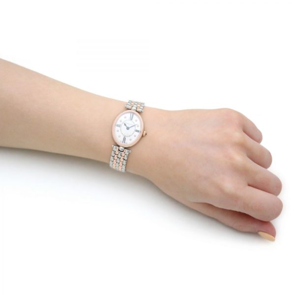 FREDERIQUE CONSTANT CLASSIC QUARTZ 30.00 MM X 25.00 MM STEEL WHITE MOTHER OF PEARL WITH 8 DIAMONDS