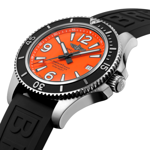 BREITLING SUPEROCEAN CHRONOGRAPH 42 AUTOMATIC MECHANICAL 42 MM STAINLESS STEEL ORANGE