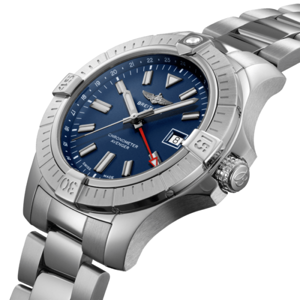 BREITLING AVENGER GMT AUTOMATIC MECHANICAL 45 MM STAINLESS STEEL BLUE