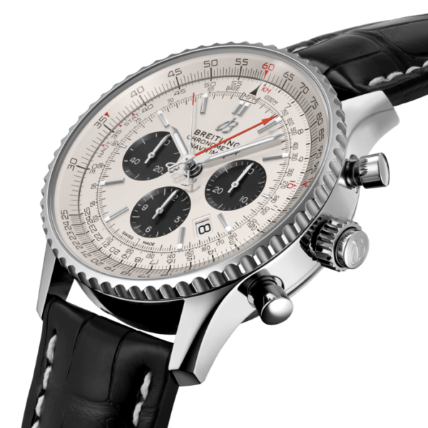 BREITLING NAVITIMER B03 CHRONOGRAPH RATTRAPANTE 45 AUTOMATIC MECHANICAL 45 MM STAINLESS STEEL SILVER
