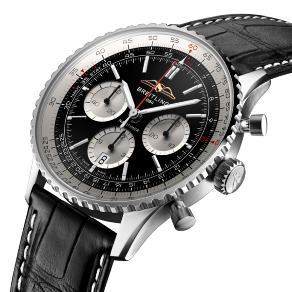 BREITLING NAVITIMER B01 CHRONOGRAPH 43 AUTOMATIC MECHANICAL 43 MM STAINLESS STEEL BLACK
