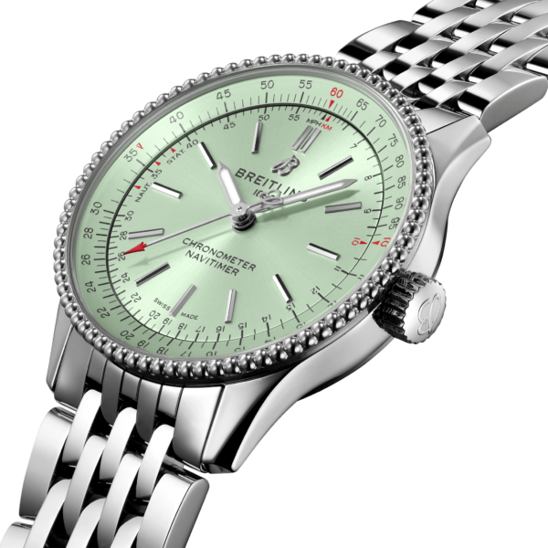 BREITLING NAVITIMER AUTOMATIC 35 MM STAINLESS STEEL MINT GREEN