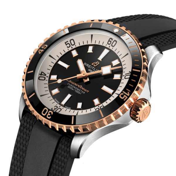 BREITLING SUPEROCEAN AUTOMATIC 42 AUTOMATIC MECHANICAL 42 MM STAINLESS STEEL AND 18K RED GOLD BLACK