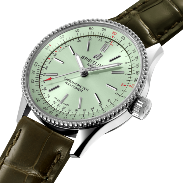 BREITLING NAVITIMER AUTOMATIC 35 AUTOMATIC 35 MM STAINLESS STEEL GREEN
