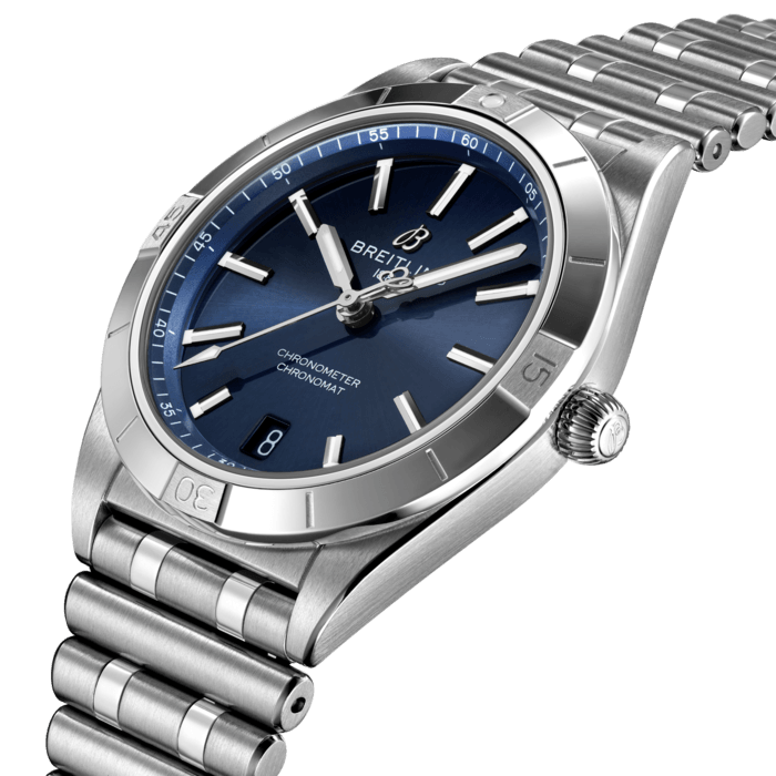 BREITLING CHRONOMAT AUTOMATIC MECHANICAL 36 MM STAINLESS STEEL BLUE