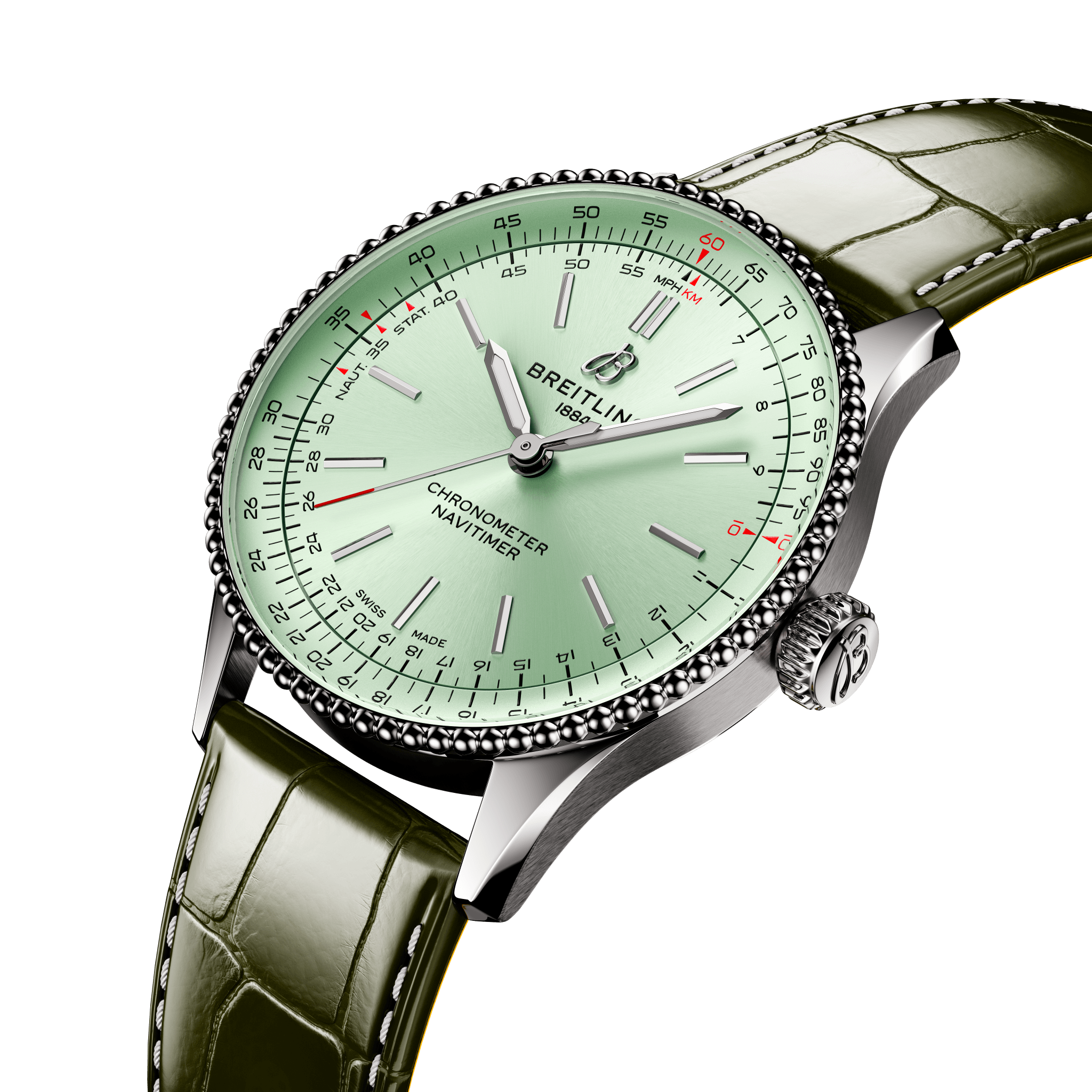BREITLING NAVITIMER AUTOMATIC 36 AUTOMATICO 36 MM ACERO INOXIDABLE VERDE