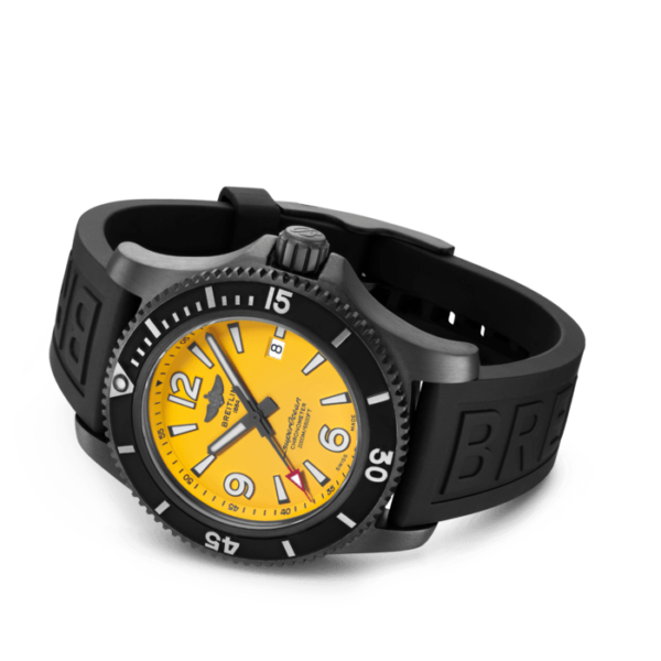 BREITLING SUPEROCEAN CHRONOGRAPH 42 AUTOMATIC MECHANICAL 46.00 MM STAINLESS STEEL COATED WITH DLC YELLOW AND BLACK