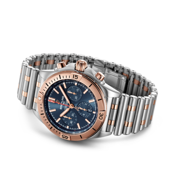 BREITLING CHRONOMAT B01 AUTOMATIC MECHANICAL 42 MM STAINLESS STEEL AND 18K RED GOLD BLUE