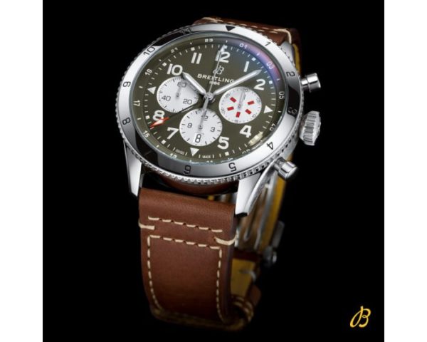 BREITLING SUPER AVI CHRONOGRAPH GMT AUTOMATIC 46.00 MM STEEL GREEN