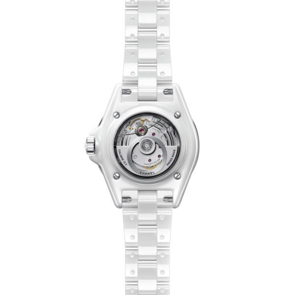 CHANEL J12 CHRONOGRAPH AUTOMATIC MECHANICAL 33 MM HIGH RESISTANCE CERAMIC WHITE AND STEEL WHITE