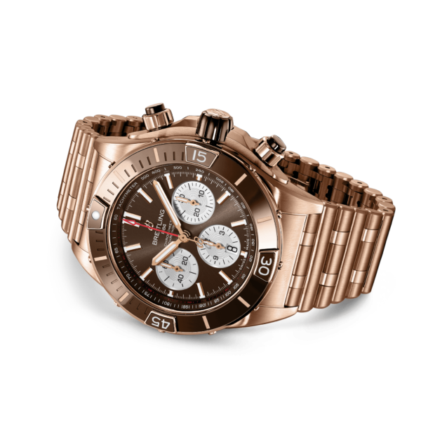 BREITLING SUPER CHRONOMAT B01 44 AUTOMATIC 44 MM 18K RED GOLD BROWN
