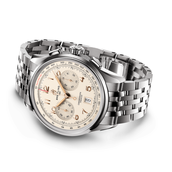 BREITLING PREMIER B01 CHRONOGRAPH 42 AUTOMATIC 42 MM STAINLESS STEEL BEIGE