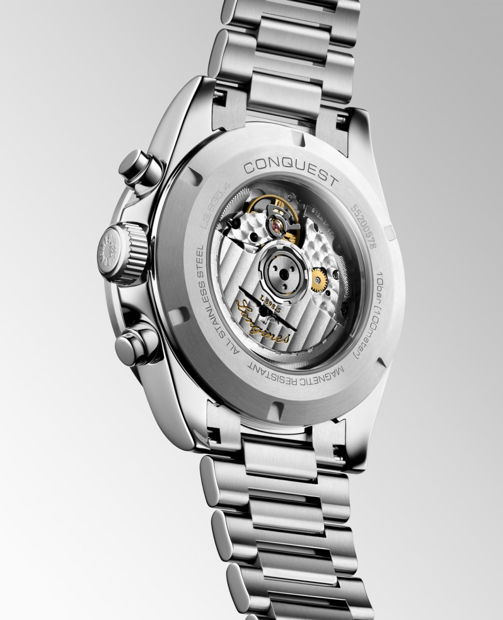LONGINES CONQUEST AUTOMATIC 42 MM STAINLESS STEEL AND CERAMIC SILVER