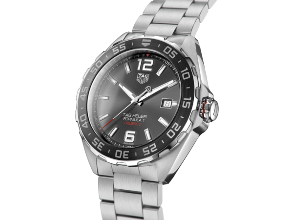 TAG HEUER FORMULA 1 AUTOMATIC 43 MM STEEL AND SATIN / POLISHED CERAMIC GRAY