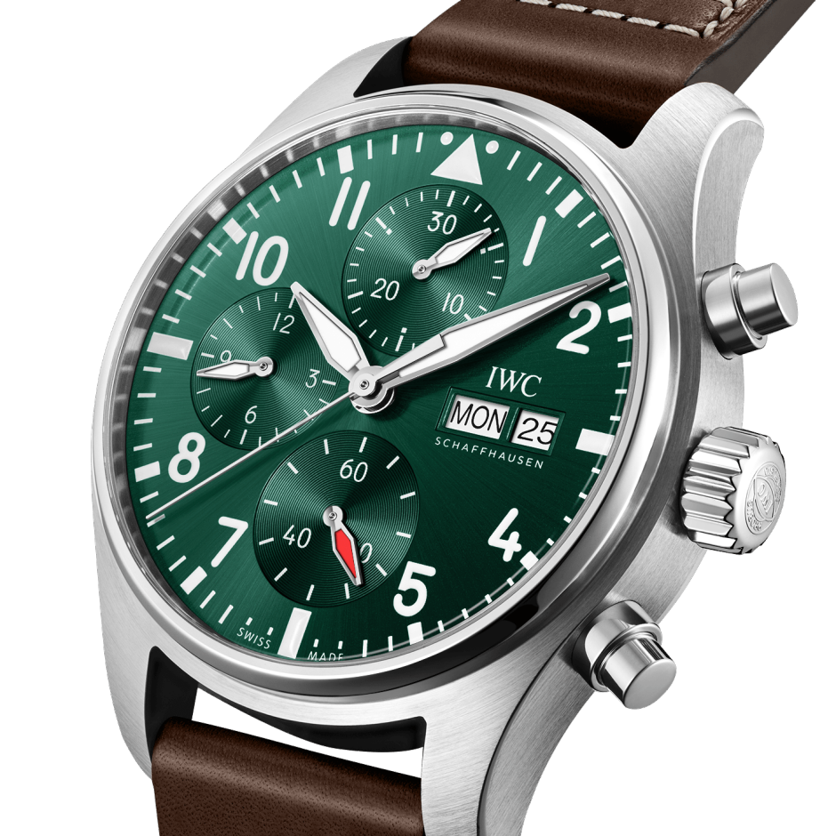 IWC BIG PILOTS CLASSICO AUTOMATIC WINDING 41 MM FINE STEEL GREEN WITH LUMINESCENCE