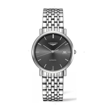 LONGINES THE LONGINES ELEGANT COLLECTION AUTOMATIC 37 MM STAINLESS STEEL GRAY SUNBEAM