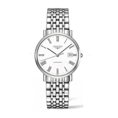 LONGINES THE LONGINES ELEGANT COLLECTION AUTOMATIC 37 MM STAINLESS STEEL MATTE WHITE