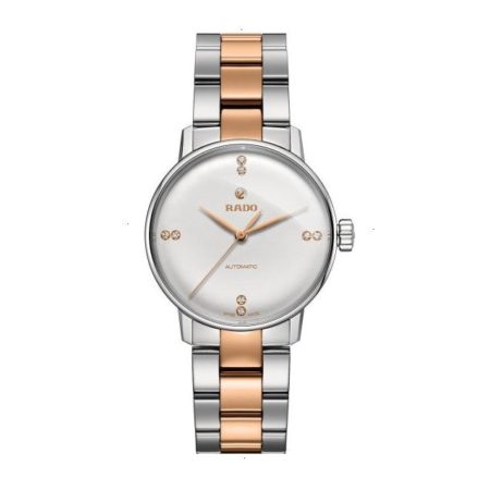 RADO COUPOLE CLASSIC AUTOMATIC 32 MM STAINLESS STEEL WHITE WITH 8 DIAMONDS