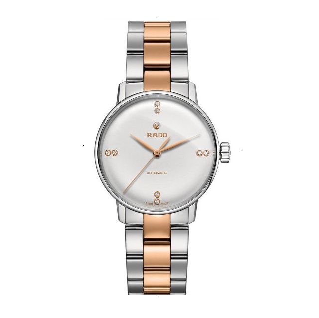 RADO COUPOLE CLASSIC AUTOMATIC 32 MM STAINLESS STEEL WHITE WITH 8 DIAMONDS