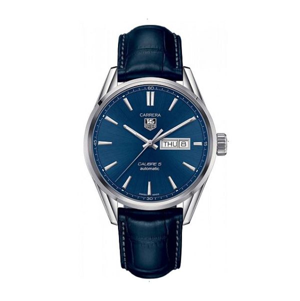 TAG HEUER CARRERA AUTOMATIC 41 MM SATIN / POLISHED STEEL BLUE WITH SUNRAY EFFECT