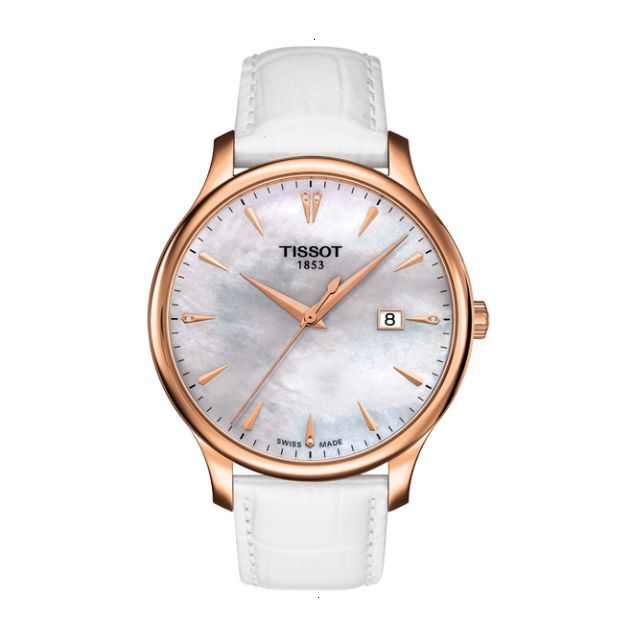 TISSOT T-CLASSIC TRADITION QUARTZ 42 MM STAINLESS STEEL MOTHER PEARL