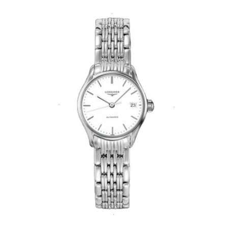 LONGINES LONGINES LYRE AUTOMATIC 25 MM STAINLESS STEEL MATTE WHITE