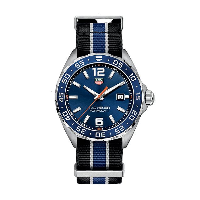 TAG HEUER FORMULA 1 QUARTZ 43 MM STEEL AND ALUMINUM SATIN / POLISHED BLUE WITH SUNRAY EFFECT