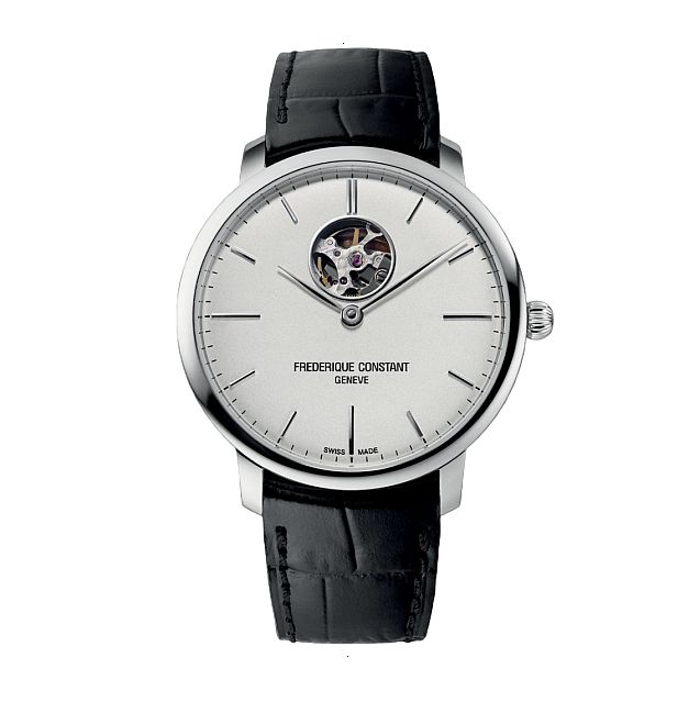 FREDERIQUE CONSTANT SLIMLINE HEART BEAT AUTOMATIC AUTOMATIC 40 MM POLISHED STAINLESS STEEL SILVER
