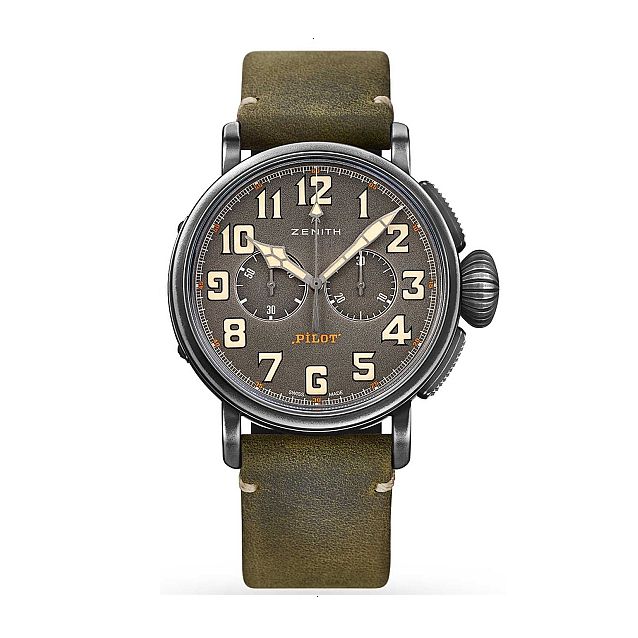 ZENITH PILOT AUTOMATIC 45 MM STAINLESS STEEL GREEN