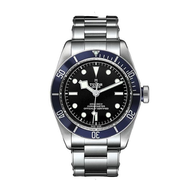 TUDOR BLACK BAY AUTOMATIC 41 MM POLISHED AND SATIN STEEL BLACK WITH GRAY INDICES DOWN