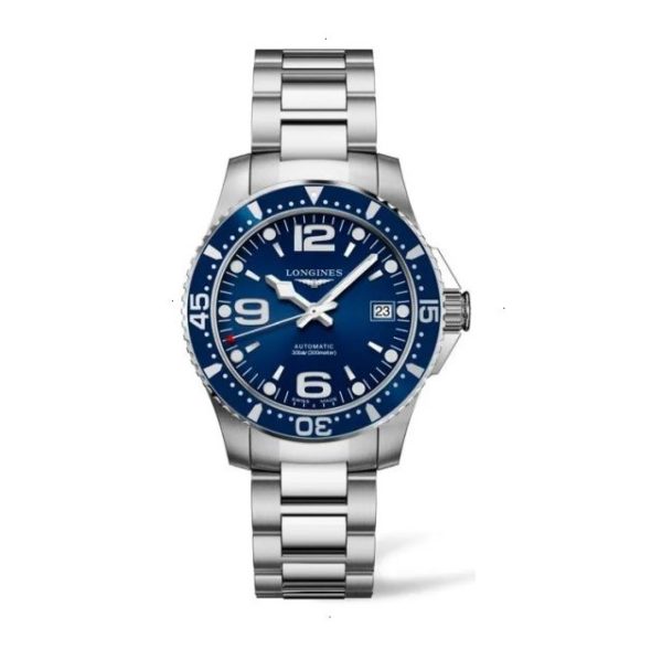 LONGINES HYDROCONQUEST AUTOMATIC 39 MM STAINLESS STEEL BLUE WITH SUNRAY EFFECT
