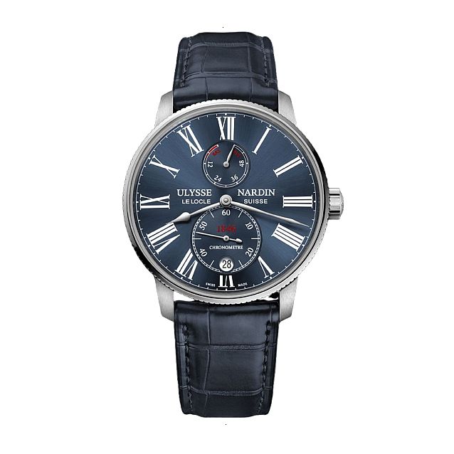 ULYSSE NARDIN MARINE COLLECTION AUTOMATIC ROPE 42 MM STAINLESS STEEL BLUE