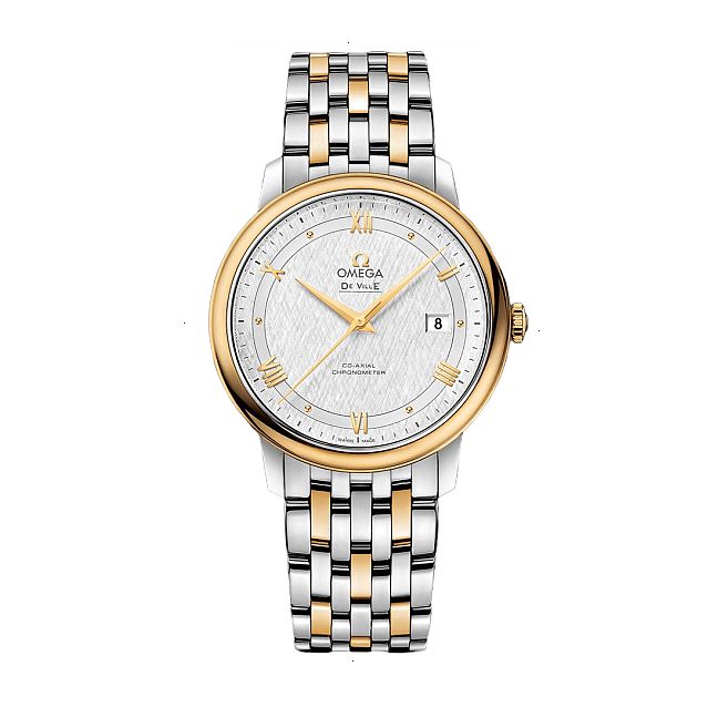 OMEGA DE VILLE PRESTIGE AUTOMATIC 39.50 MM STEEL AND YELLOW GOLD 18KT SILVER