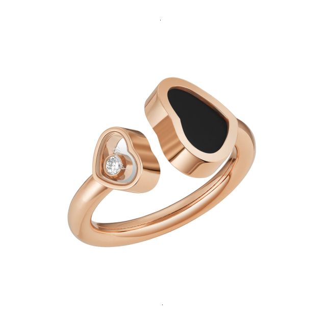 RING CHOPARD HAPPY HEARTS ROSE GOLD DIAMONDS