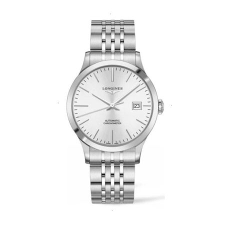 LONGINES RECORD COLLECTION AUTOMATIC 40 MM STAINLESS STEEL SILVER WITH SUNRAY EFFECT