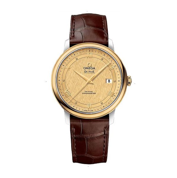 OMEGA DE VILLE PRESTIGE AUTOMATIC 39.50 MM STEEL AND YELLOW GOLD 18KT CHAMPAGNE