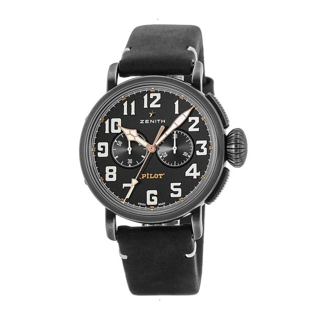 ZENITH PILOT AUTOMATIC 45 MM STAINLESS STEEL BLACK