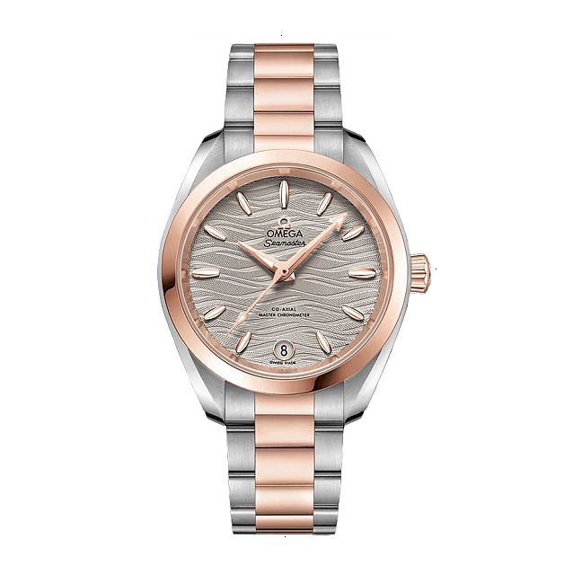 OMEGA SEAMASTER AQUA TERRA 150 AUTOMATIC 34 MM STEEL AND ROSE GOLD SEDNA 18KT GRAY