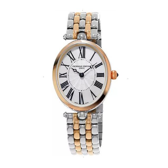 FREDERIQUE CONSTANT CLASSIC QUARTZ 30.00 MM X 25.00 MM BICOLOR ROSE GOLD PLATED POLISHED STAINLESS STEEL MOTHER PEARL