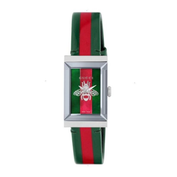 GUCCI G-FRAME COLLECTION QUARTZ 21 MM STAINLESS STEEL MULTICOLOR