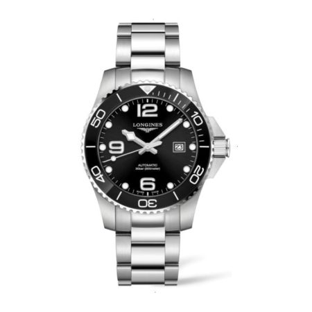 LONGINES HYDROCONQUEST AUTOMATIC 43 MM STAINLESS STEEL AND CERAMIC BLACK WITH SUNRAY EFFECT