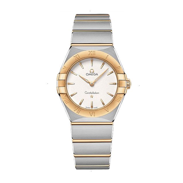 OMEGA CONSTELLATION CONSTELLATION QUARTZ 28 MM STEEL AND YELLOW GOLD 18KT SILVER