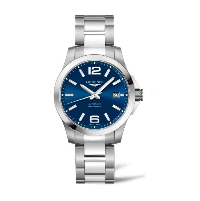 LONGINES CONQUEST AUTOMATIC 41 MM STAINLESS STEEL BLUE WITH SUNRAY EFFECT