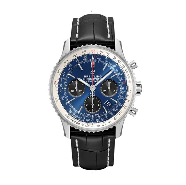 BREITLING NAVITIMER B01 CHRONOGRAPH 43 AUTOMATIC MECHANICAL 43 MM STAINLESS STEEL BLUE