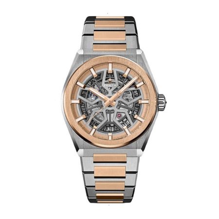 ZENITH DEFY AUTOMATIC 41 MM TITANIUM AND 18KT ROSE GOLD SKELETED