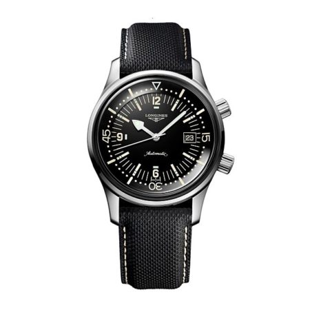 LONGINES LEGEND DIVER AUTOMATIC 42 MM STAINLESS STEEL POLISHED BLACK LACQUER