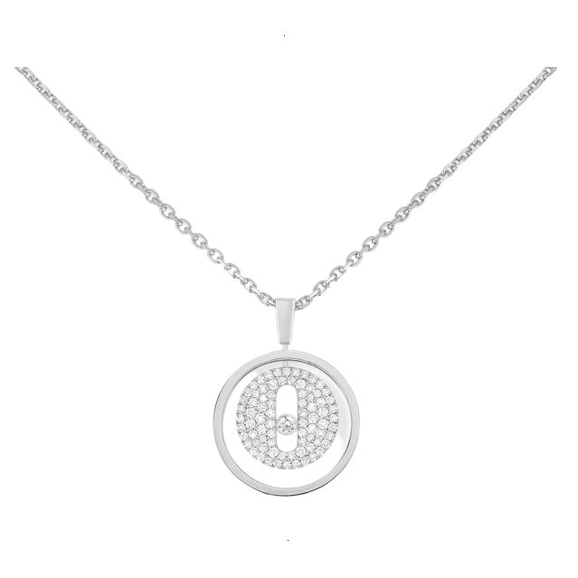NECKLACE MESSIKA LUCKY MOVE WHITE GOLD DIAMONDS