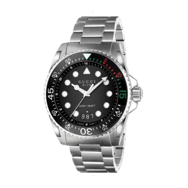 GUCCI GUCCI DIVE COLLECTION QUARTZ 45 MM STAINLESS STEEL BLACK