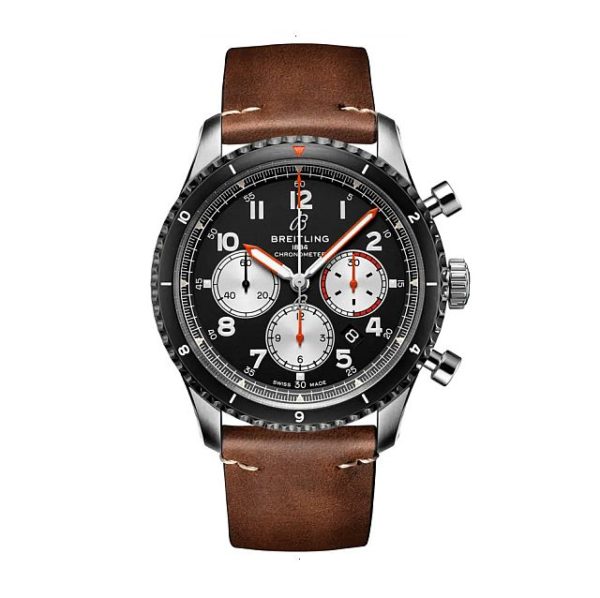BREITLING CLASSIC AVI AVIATOR 8 B01 CHRONOGRAPH 43 MOSQUITO AUTOMATIC MECHANICAL 43 MM STAINLESS STEEL BLACK